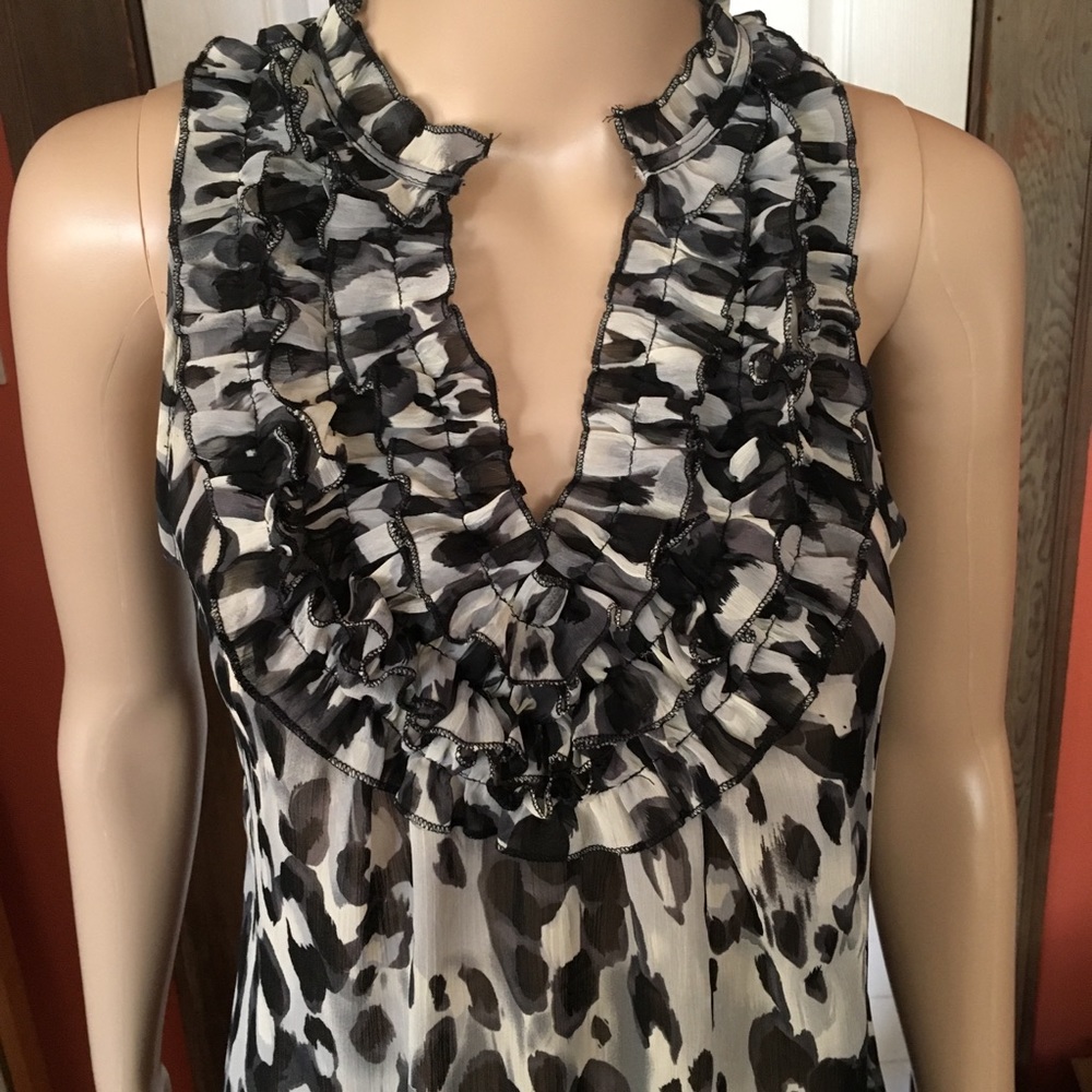 Charlotte Russe Sexy Leopard-Print Ruffle Negligée
